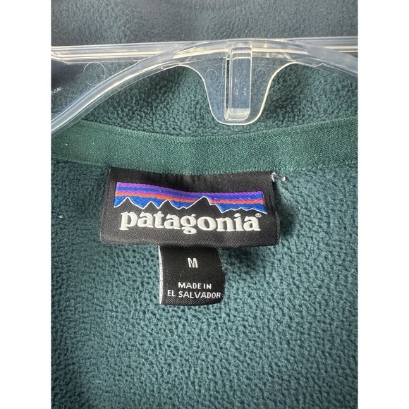 Patagonia 1/4 Quarter Zip Jacket Sz M Women's Green Pull Over - Picture 2 of 8